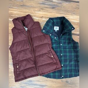SET OF 2 Old Navy Fleece Puffer Vests